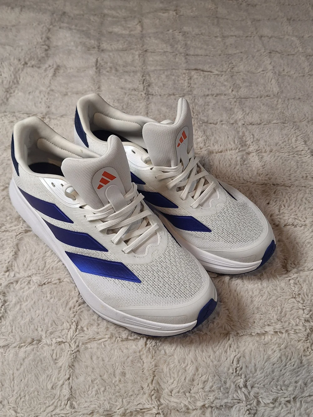 Adidas Men’s White & Blue Running Shoes